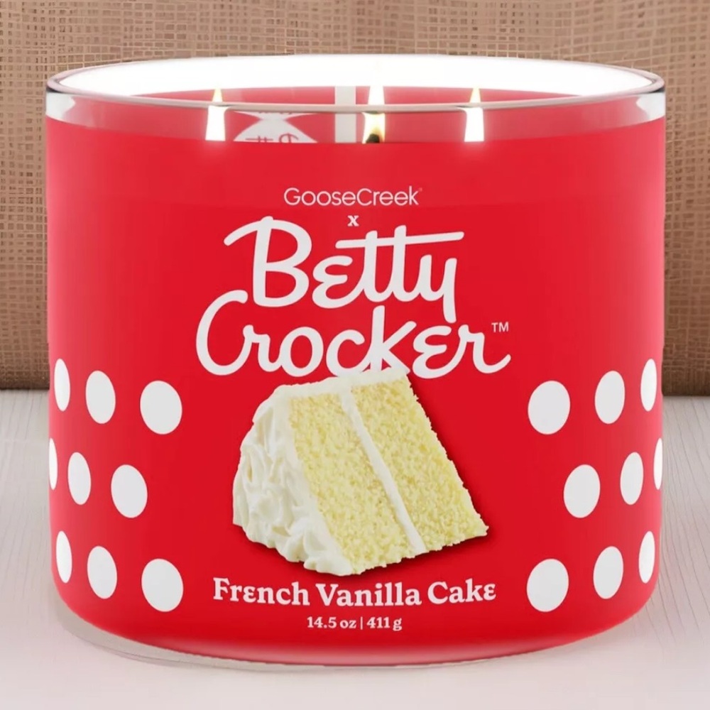 🍰 GC French Vanilla Betty Crocker 3-Wick Candle NEW
